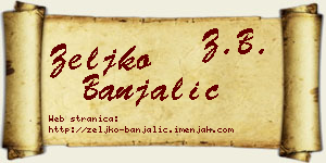 Željko Banjalić vizit kartica